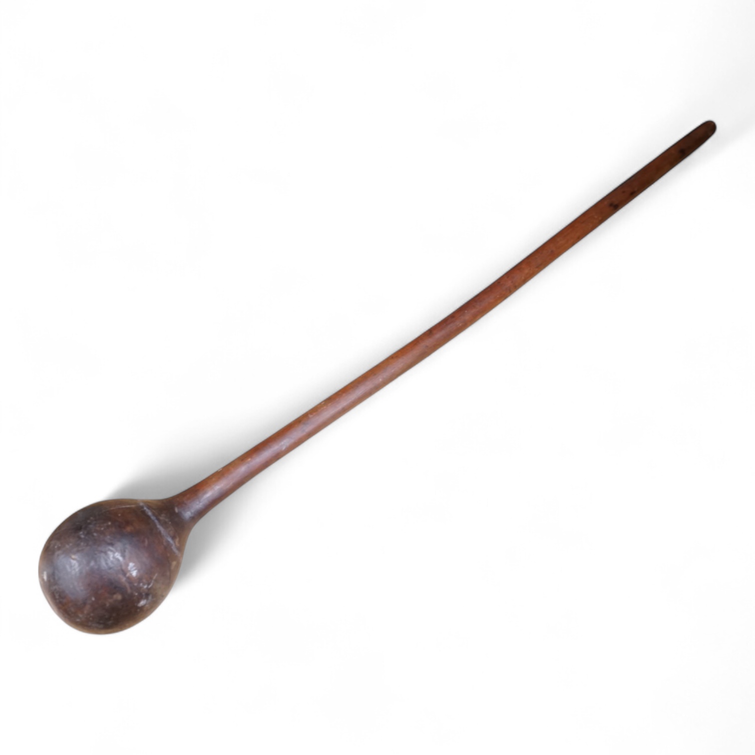 A Zulu Knobkerrie, late 19th century, Provenance - vendors grand father in law brought back from Africa when working in the Gold Coast late 19th/early 20th century. 51cm long.